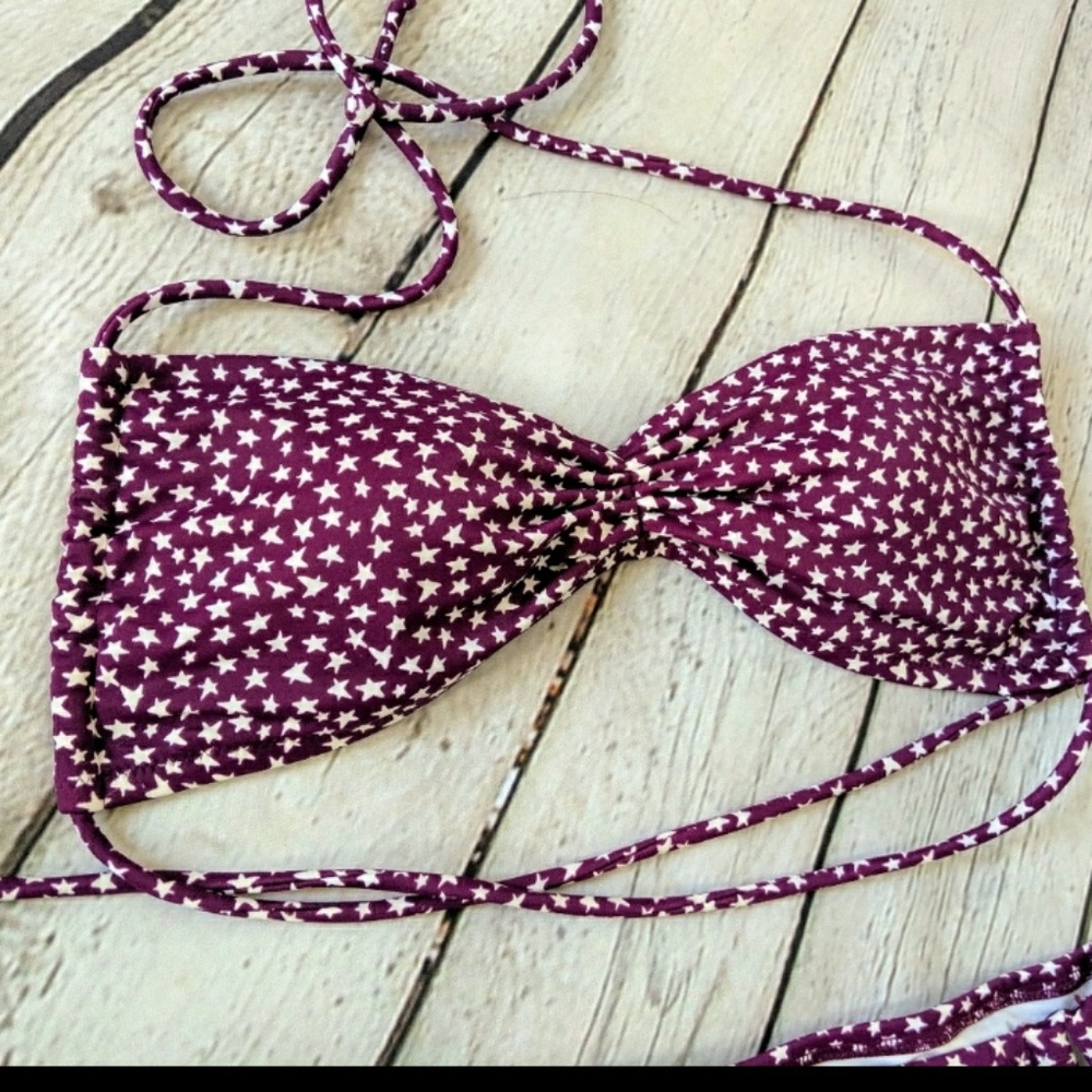 Victoria's Secret purple & white star bikini Top 👙 - Picture 2 of 4